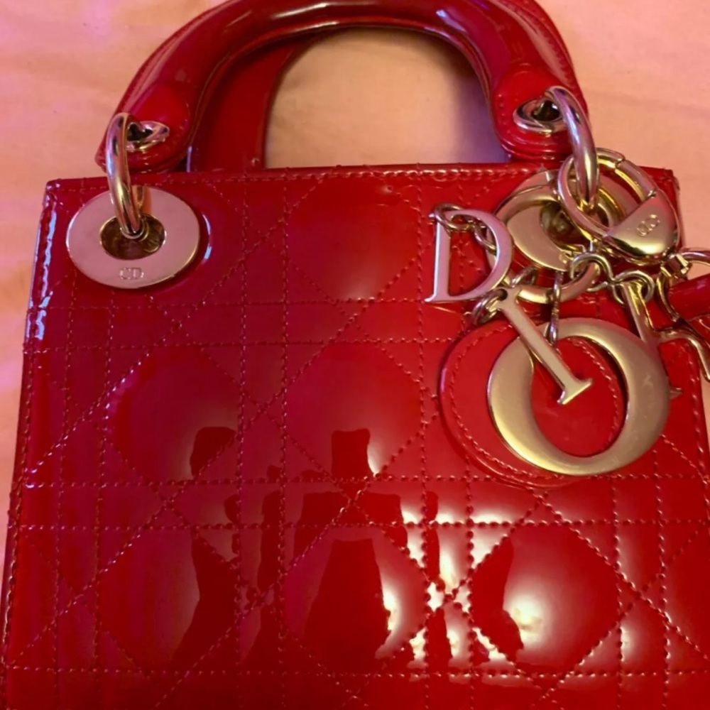 Christian Dior red mini bag
